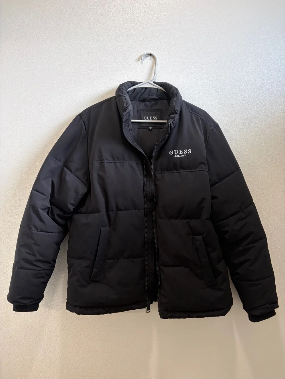 GUESS Black Quilted Puffer Jacket